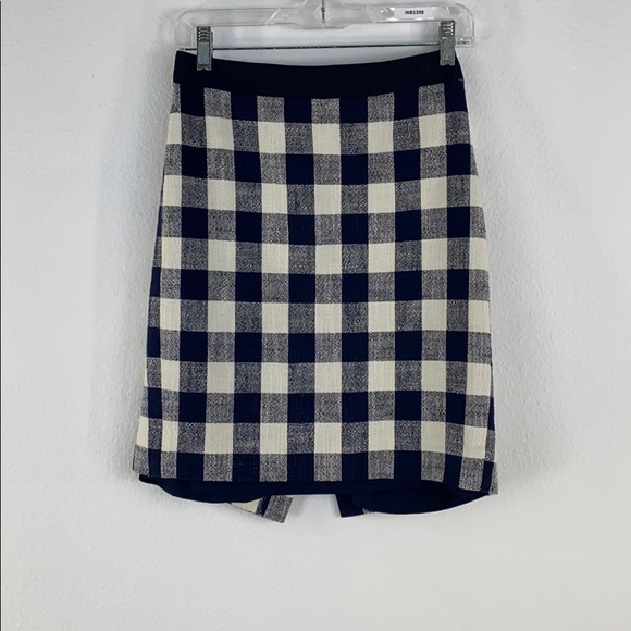 J. Crew Dresses & Skirts - J. Crew Blue Block Plaid Pencil Skirt, Size 2